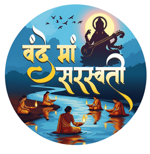 Vande Maa Saraswati emblem